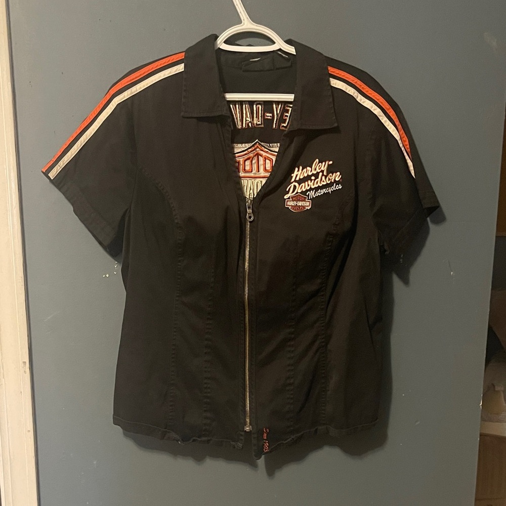 Harley-Davidson Women's Black and Orange Utility Jacket